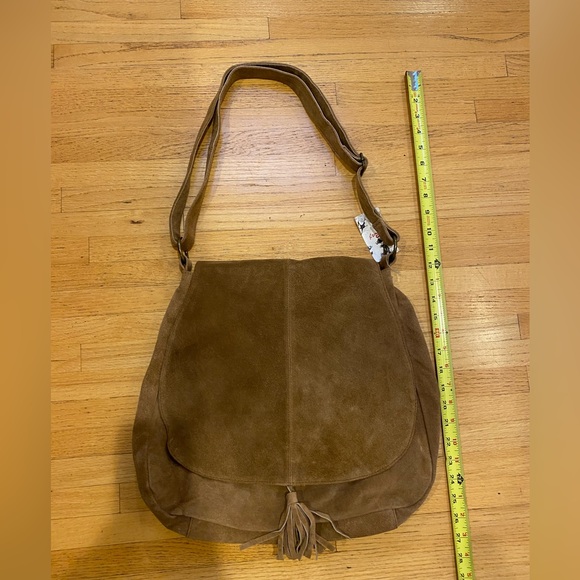 Brand new Raj Tan/Brown Suede Crossbody Purse (NWT) - Picture 14 of 16